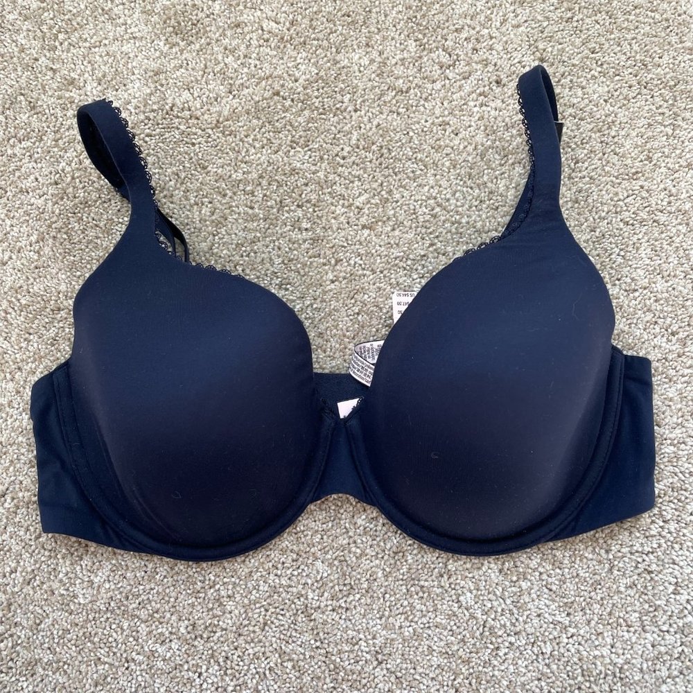 NWT Victoria's Secret Padded Perfect Coverage Bra, Navy, 36D